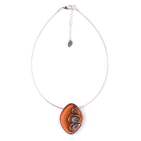 Orange Classic Splash Pendant | The Jewellery Stop