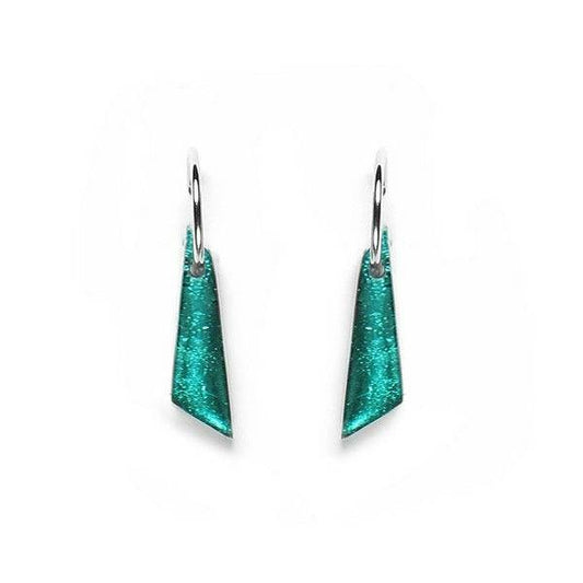 Aqua Icicle Creole Earrings