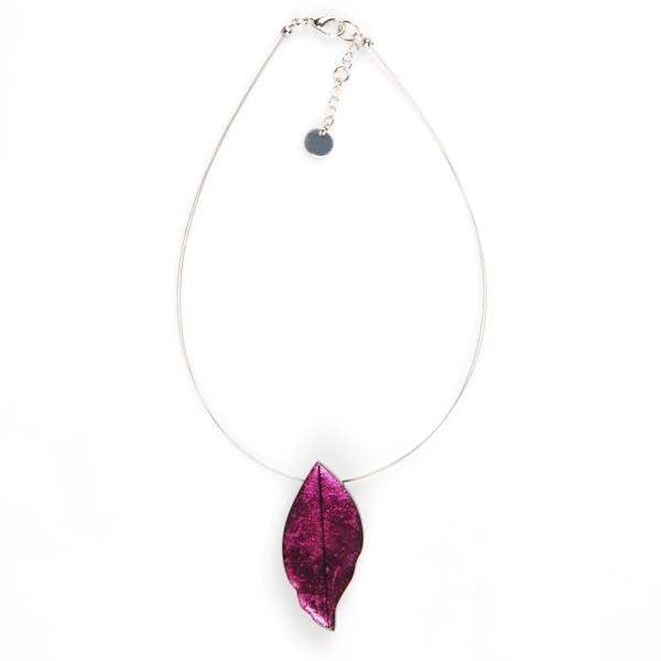 Berry Skeletal Leaf Large Pendant | The Jewellery Stop