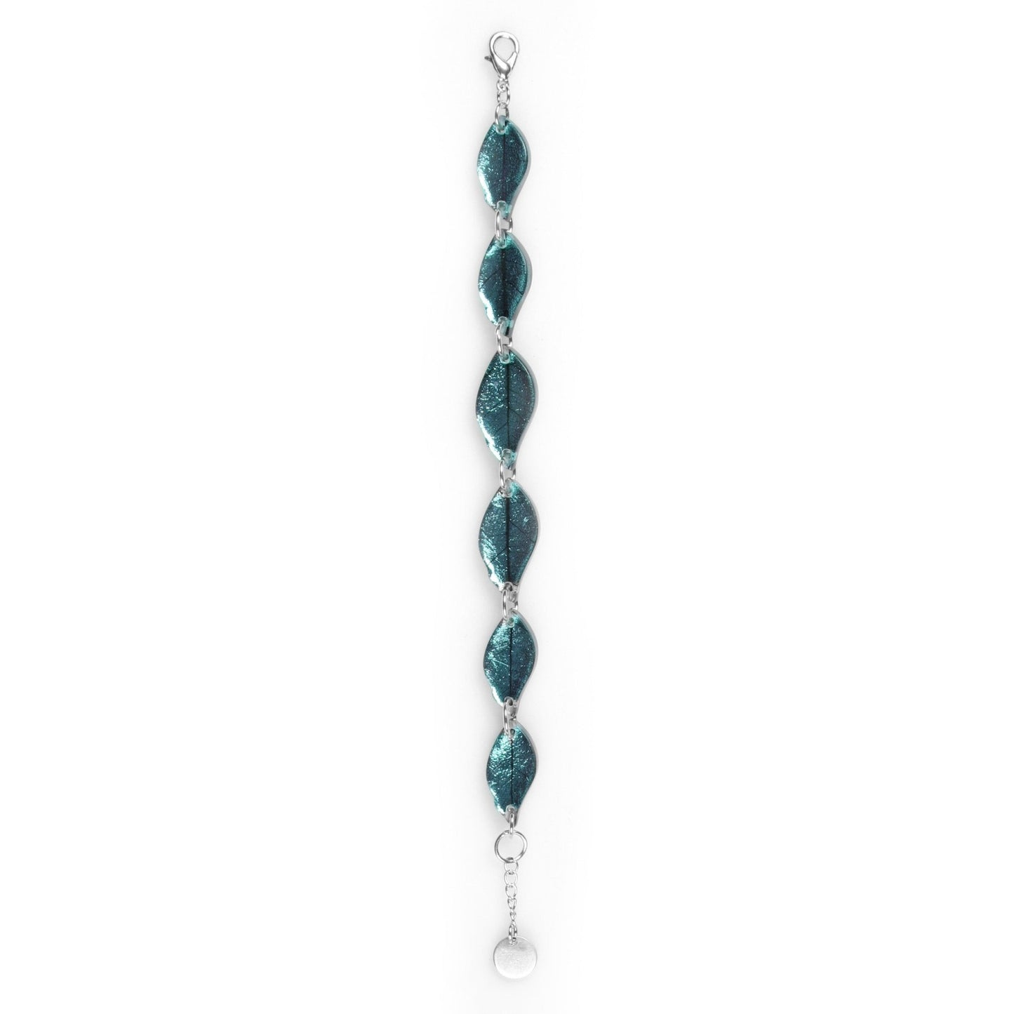 Aqua Skeletal Leaf Bracelet | The Jewellery Stop