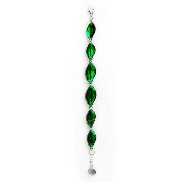 Green Skeletal Leaf Bracelet | The Jewellery Stop