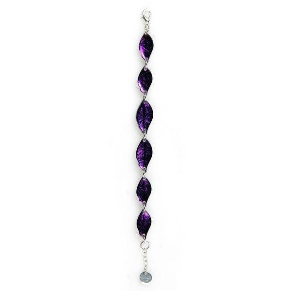 Purple Skeletal Leaf Bracelet | The Jewellery Stop