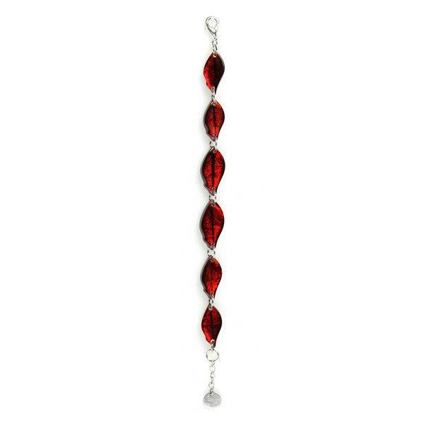 Red Skeletal Leaf Bracelet | The Jewellery Stop