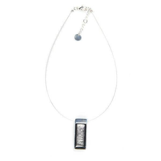Black Pewter Slice Pendant | The Jewellery Stop