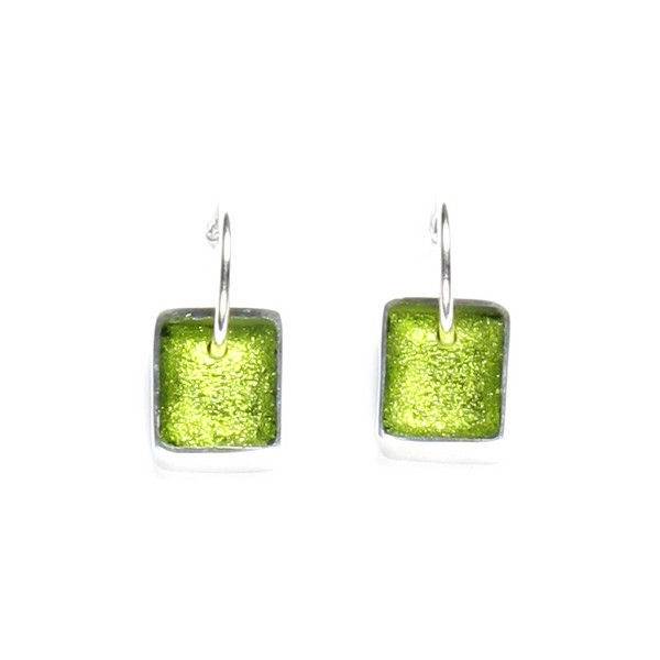 Lime Pewter Slice Creole Earrings | The Jewellery Stop