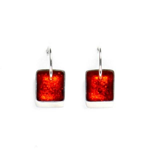 Orange Pewter Slice Creole Earrings | The Jewellery Stop