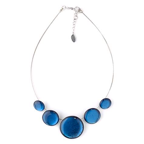 Denim Classic Round Necklace | The Jewellery Stop
