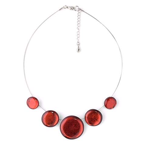 Red Classic Round Necklace | The Jewellery Stop