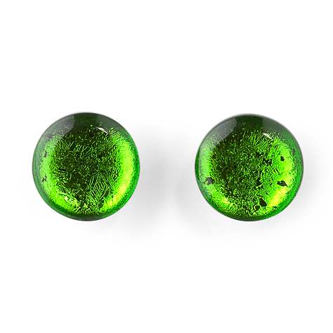 Green Classic Round Stud Earrings | The Jewellery Stop