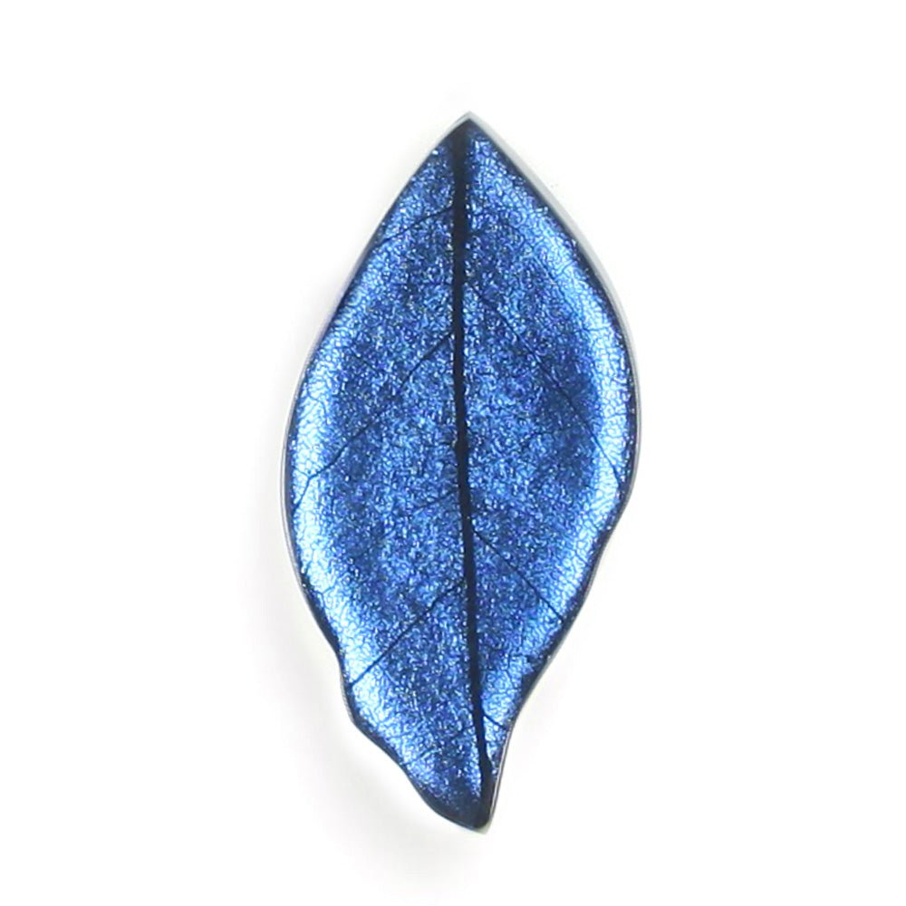 Navy Skeletal Leaf Brooch | The Jewellery Stop