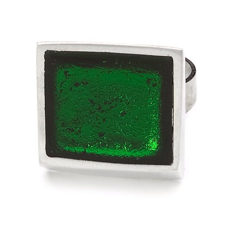 Emerald Pewter Slice Ring | The Jewellery Stop