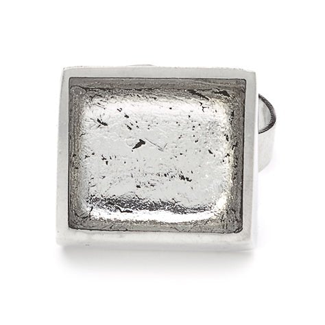 Silver Pewter Slice Ring | The Jewellery Stop