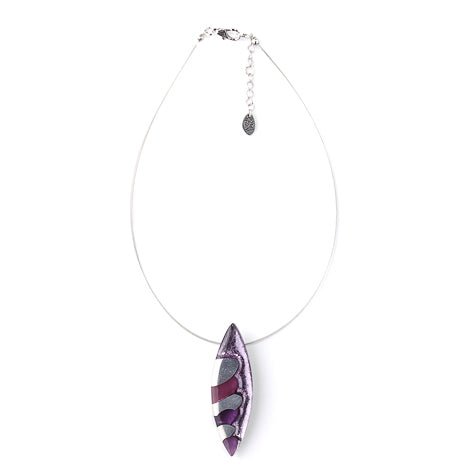 Purple Pointed Pebble Pendant | The Jewellery Stop
