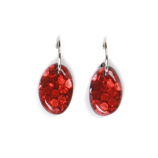 Red Causeway Creole Earrings | The Jewellery Stop