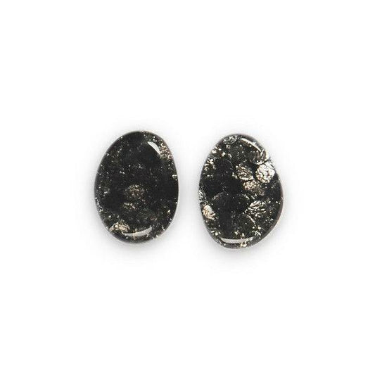Black Causeway Stud Earrings | The Jewellery Stop