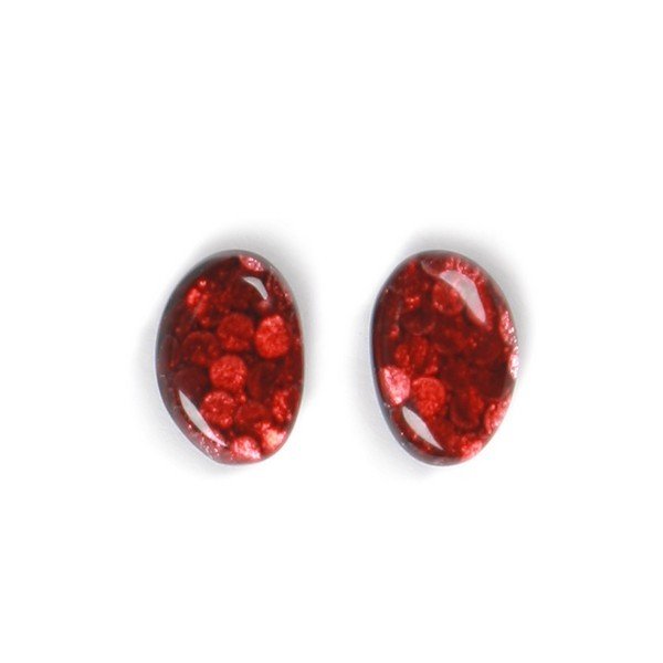 Red Causeway Stud Earrings | The Jewellery Stop