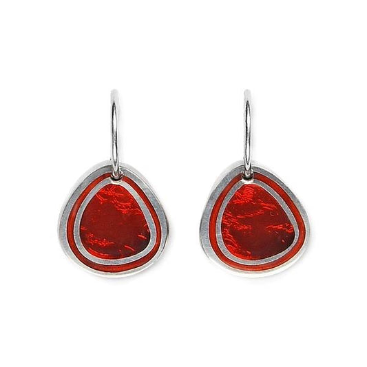 Amber Natural Eclectic Creole Earrings