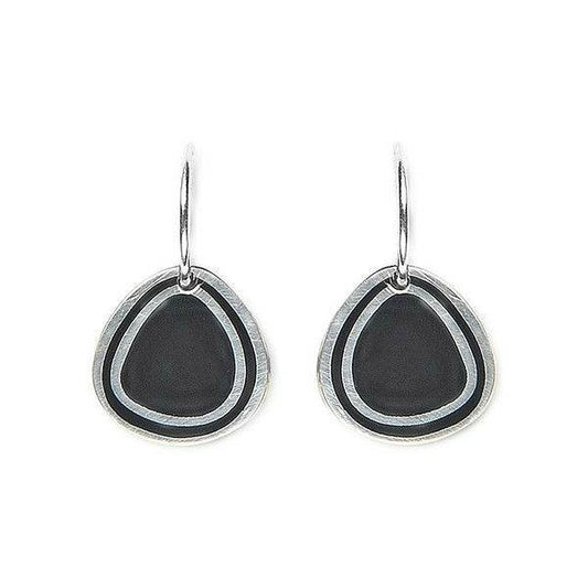 Black Natural Eclectic Creole Earrings | The Jewellery Stop