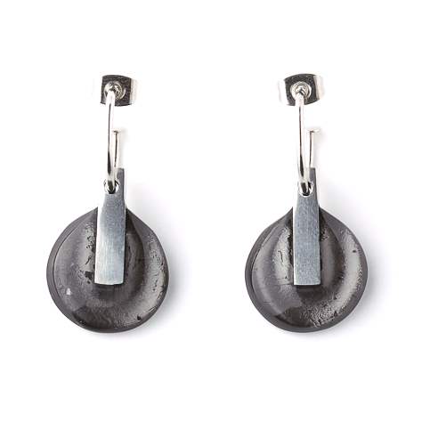 Black Lollipop Creole Earrings | The Jewellery Stop