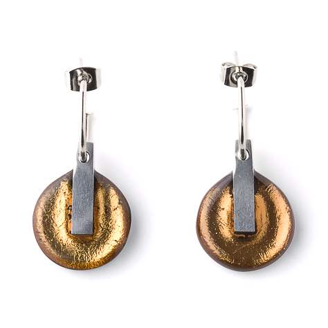 Brown Lollipop Creole Earrings | The Jewellery Stop