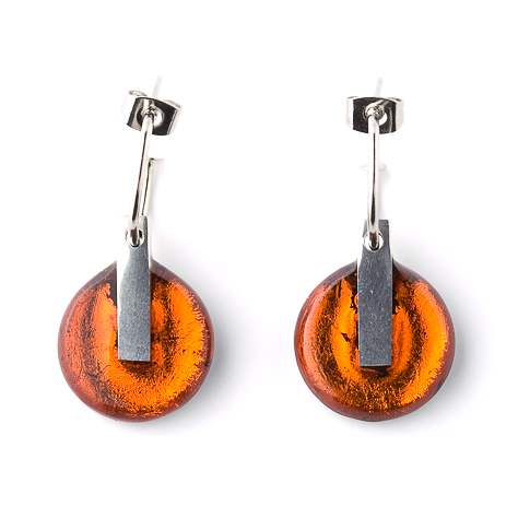 Orange Lollipop Creole Earrings | The Jewellery Stop