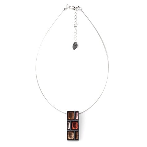 Chocolate Pewter Frame Pendant | The Jewellery Stop
