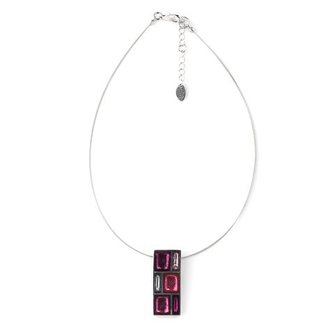 Pink Pewter Frame Pendant | The Jewellery Stop