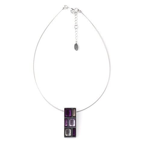 Purple Pewter Frame Pendant | The Jewellery Stop