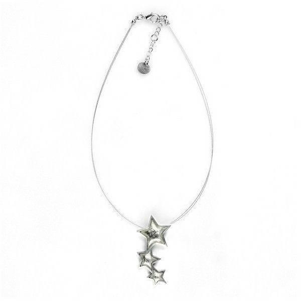 Silver Pewter Star 3 Piece Pendant | The Jewellery Stop