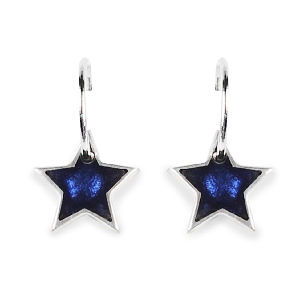 Ice Pewter Star Creole Earrings | The Jewellery Stop