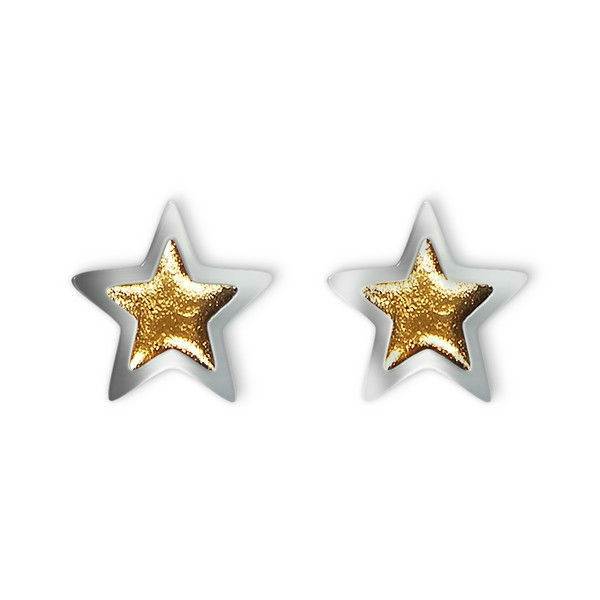 Gold Pewter Star Stud Earrings | The Jewellery Stop