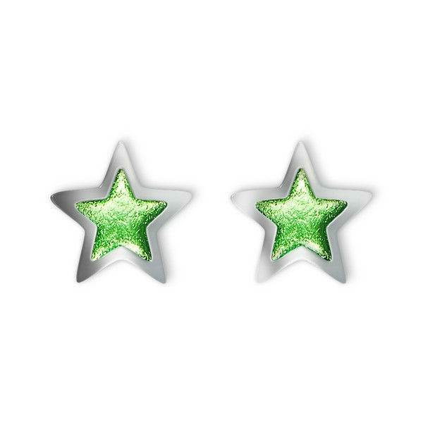 Green Pewter Star Stud Earrings | The Jewellery Stop