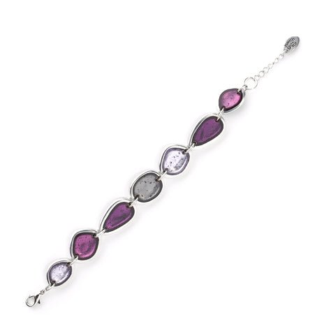 Purple Pewter Pebble Bracelet | The Jewellery Stop