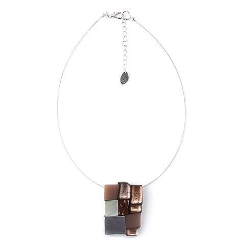 Biscuit Mosaic Square Classic Pendant | The Jewellery Stop