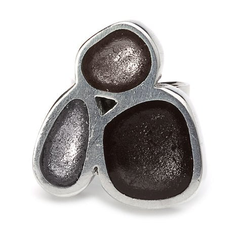 Black Pewter Pebble Ring | The Jewellery Stop