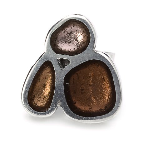 Brown Pewter Pebble Ring | The Jewellery Stop
