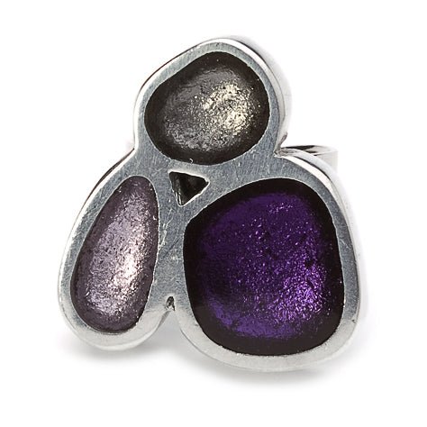 Purple Pewter Pebble Ring | The Jewellery Stop