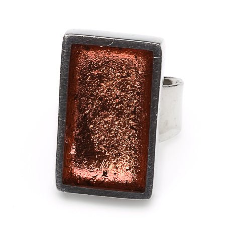 Coral Pewter Frame Ring | The Jewellery Stop