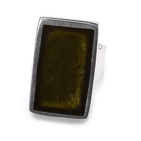Green Pewter Frame Ring | The Jewellery Stop