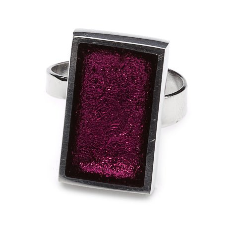 Pink Pewter Frame Ring | The Jewellery Stop