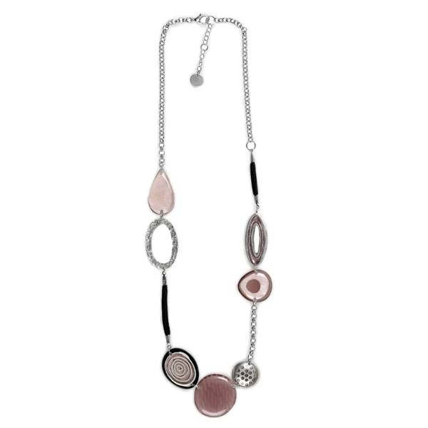 Mauve Natural Eclectic Long Necklace | The Jewellery Stop