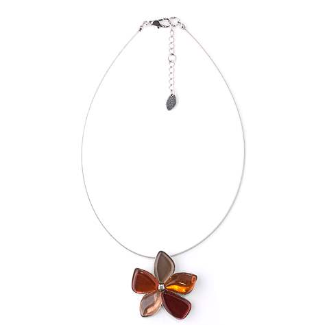 Orange Flower Cabouchon Large Pendant | The Jewellery Stop