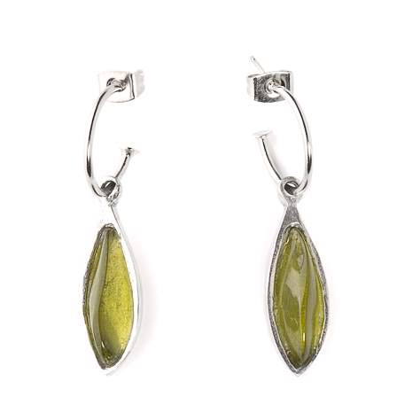 Lime Dragonfly Creole Earrings | The Jewellery Stop