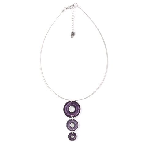 Purple Pewter Doughnut 3 Piece Pendant | The Jewellery Stop