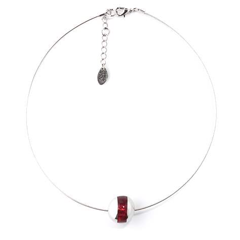 Pink Pewter Balls Pendant