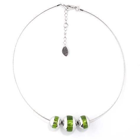 Lime Pewter Balls Necklace | The Jewellery Stop