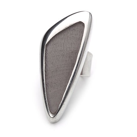 Black Pewter Triangle Ring | The Jewellery Stop