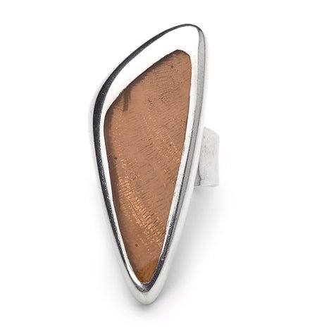 Brown Pewter Triangle Ring | The Jewellery Stop