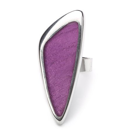 Purple Pewter Triangle Ring | The Jewellery Stop