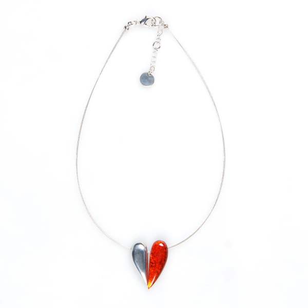 Orange United Heart Pendant | The Jewellery Stop